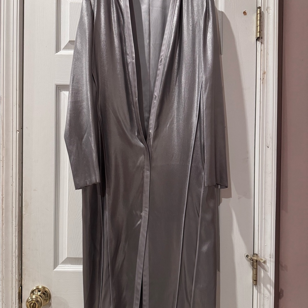 Narcisco Rodriguez Silver Metallic evening dress